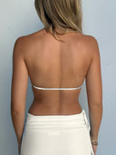 Lace halter bralette- Buttercream